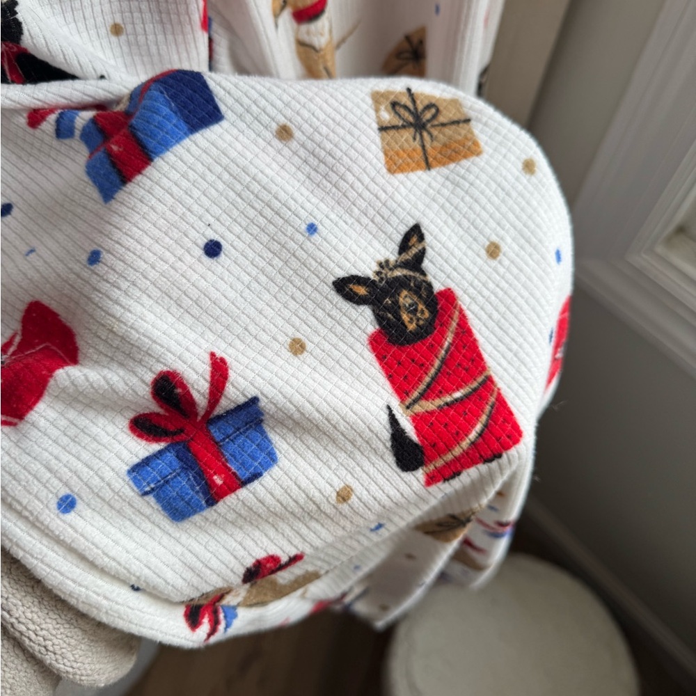 PJ Salvage Women Pajama Bottoms - White and Red with Fun Print | Small - Picture 4 of 6